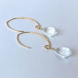 Hyalite opal single earrings