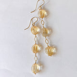 citrine long earrings