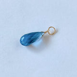 Large London blue topaz pendant top