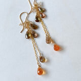 Mandarin garnet and andalusite autumn earrings