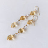 citrine long earrings