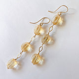 citrine long earrings