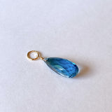 Large London blue topaz pendant top