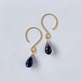 Large iolite single earrings