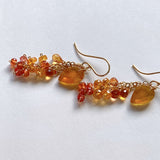 sapphire osmanthus earrings