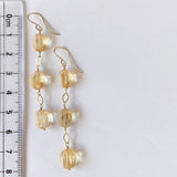 citrine long earrings