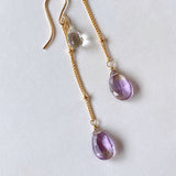 ametrine and crystal earrings 