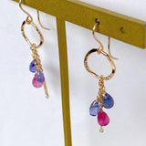 ruby and tanzanite ring earrings