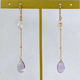 ametrine and crystal earrings 