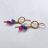 ruby and tanzanite ring earrings