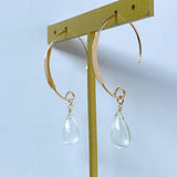 Hyalite opal single earrings