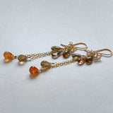 Mandarin garnet and andalusite autumn earrings