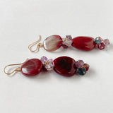 Andesine and spinel double earrings