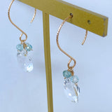 crystal and blue zircon earrings 