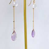 ametrine and crystal earrings 