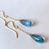 Simple London blue topaz earrings