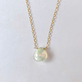 Ethiopian opal necklace pear shape