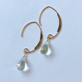 Hyalite opal single earrings