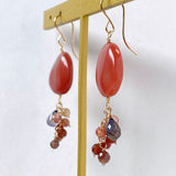 Andesine, spinel and iolite earrings