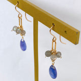 tanzanite and labradorite earrings