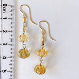 citrine double earrings