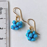 Sleeping Beauty Turquoise Compact Bouquet Earrings 