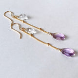 ametrine and crystal earrings 