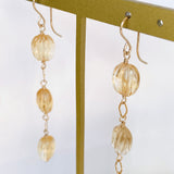 citrine long earrings