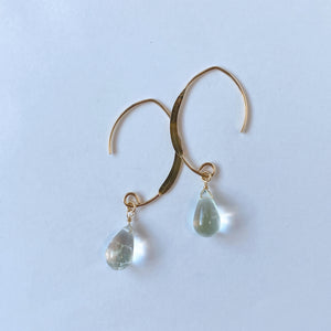 Hyalite opal single earrings