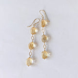 citrine long earrings