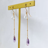 ametrine and crystal earrings 