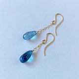 Simple London blue topaz earrings