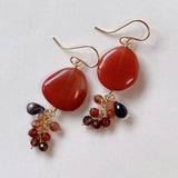 Andesine, spinel and iolite earrings