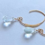 Hyalite opal single earrings