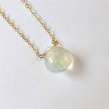 Ethiopian opal necklace pear shape