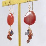 Andesine, spinel and iolite earrings