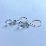 crystal and blue zircon earrings 