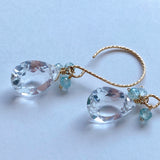 crystal and blue zircon earrings 