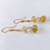 citrine double earrings