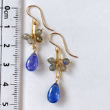 tanzanite and labradorite earrings