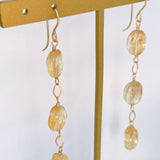 citrine long earrings