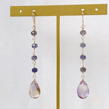 Ametrine and iolite station earrings 