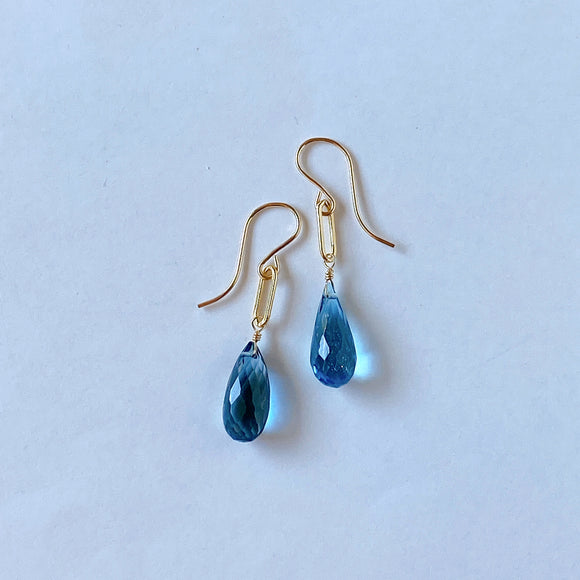 London blue topaz earrings