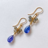 tanzanite and labradorite earrings