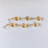 citrine long earrings