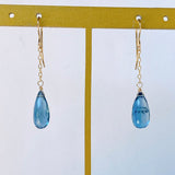 Simple London blue topaz earrings