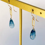 London blue topaz earrings