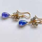 tanzanite and labradorite earrings