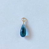 Large London blue topaz pendant top